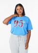 Sporty t-shirt in organic cotton, Blue, Model image number 0