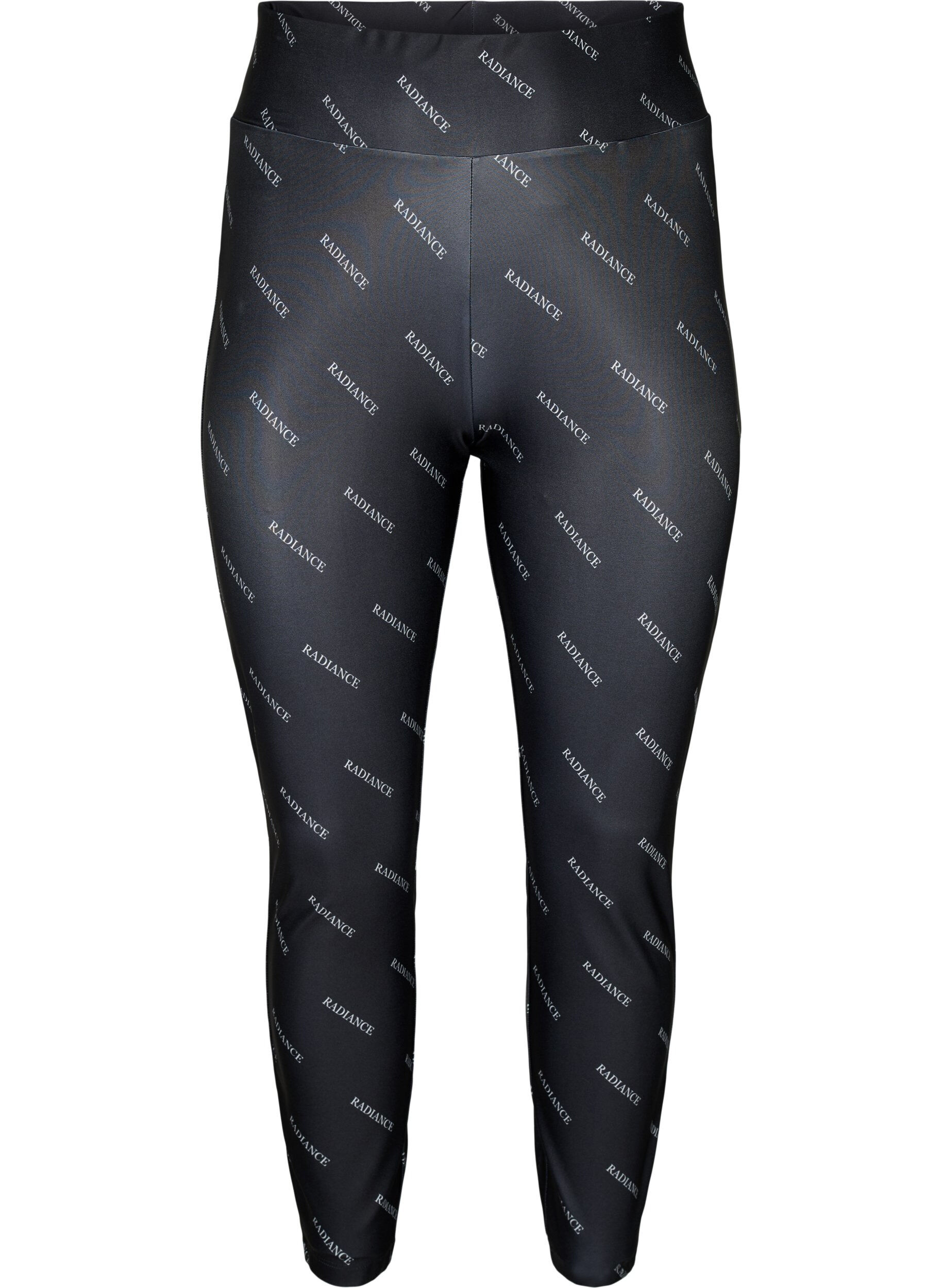 Zizzifashion Leggings with text print, Black Radiance, Packshot image number 0