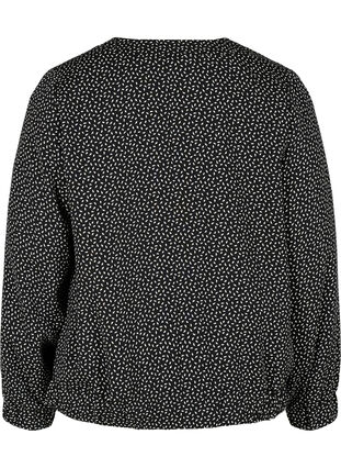 Bomber jacket with pockets and dotted print, Black w. Dot, Packshot image number 1