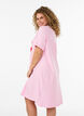 Short-sleeved nightgown in organic cotton, Pink, Model image number 2