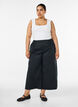 Culottes with an elasticated waist and wide legs, Black, Model image number 0