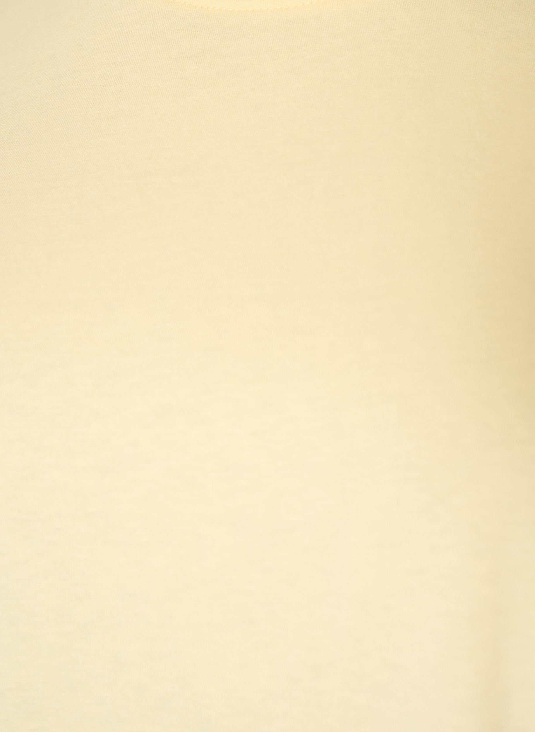 Zizzifashion T-shirt with asymmetric lace hem, Yellow, Packshot image number 2