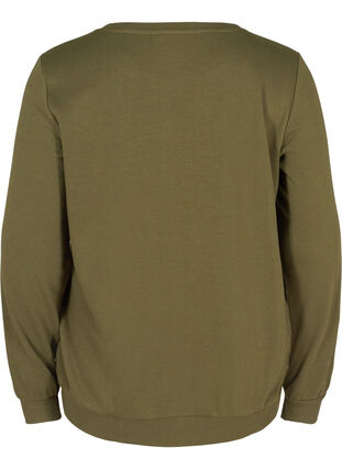 Sweatshirt with text print, Ivy G w. Black AOP, Packshot image number 1