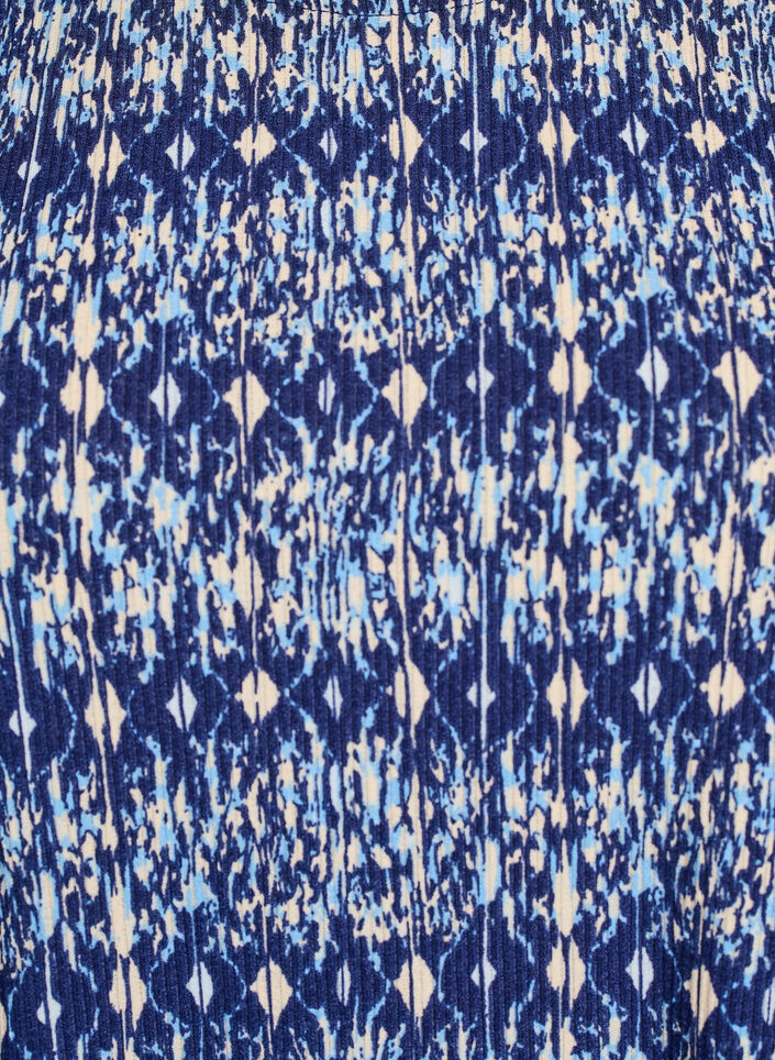 Patterned blouse with short sleeves, Blue, Packshot image number 2