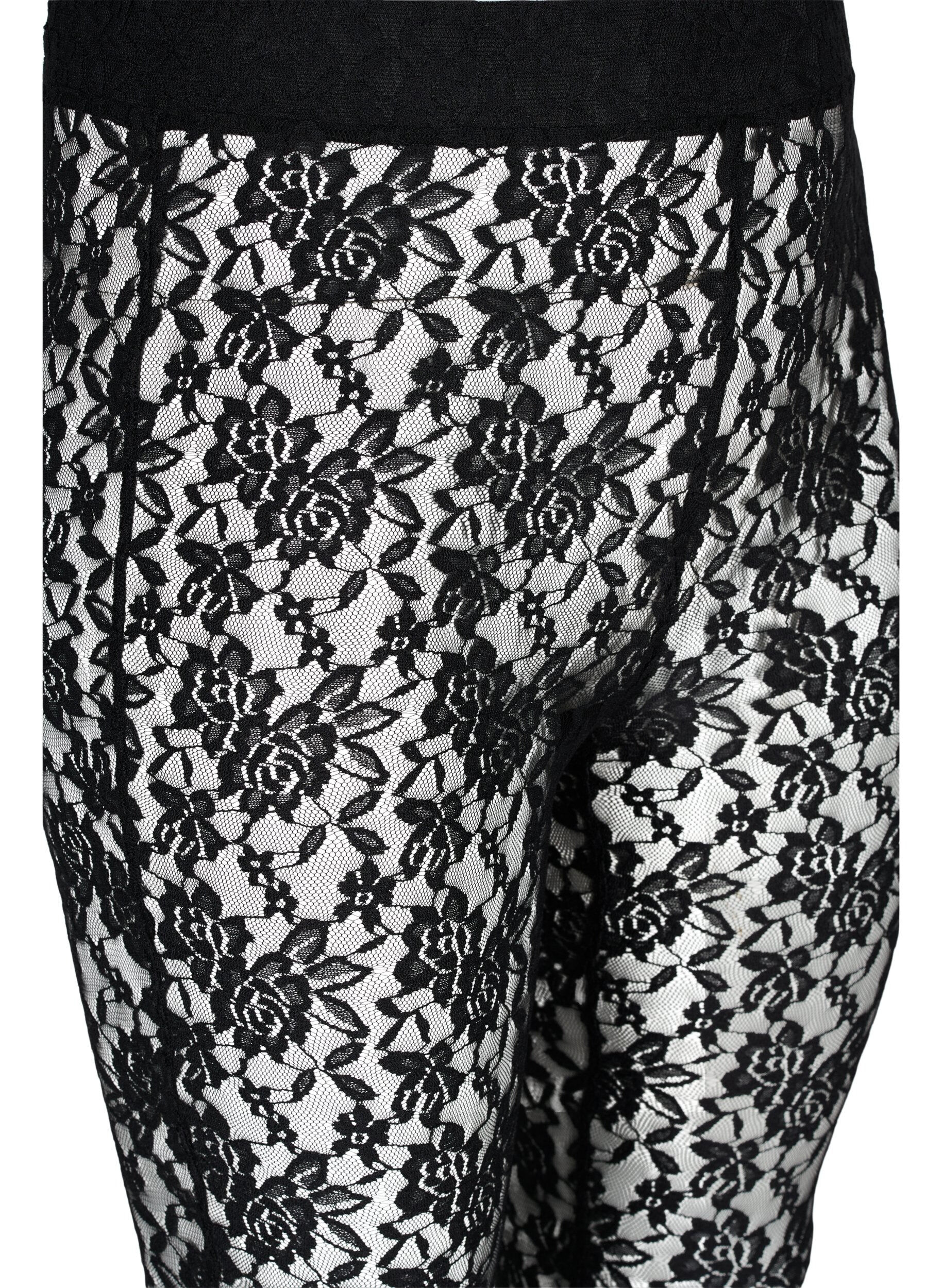 Zizzifashion Lace leggings, Black, Packshot image number 2
