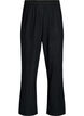 High-waisted wide-leg jersey trousers, Black, Packshot image number 0