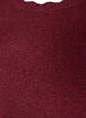 Short knitted dress with wavy hem and slits, Red, Packshot image number 2