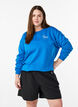 Sweatshirt with front motif, Blue, Model image number 0