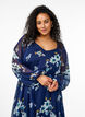 Chiffon party dress with long sleeves, Blue, Model image number 3