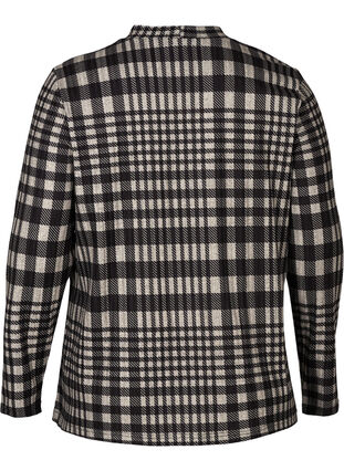 Checked blouse with long sleeves, Check, Packshot image number 1