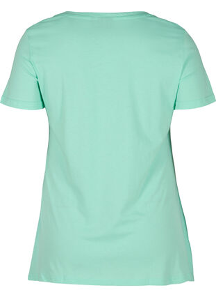 Short-sleeved cotton t-shirt with a-line, Cabbage DARLIN, Packshot image number 1