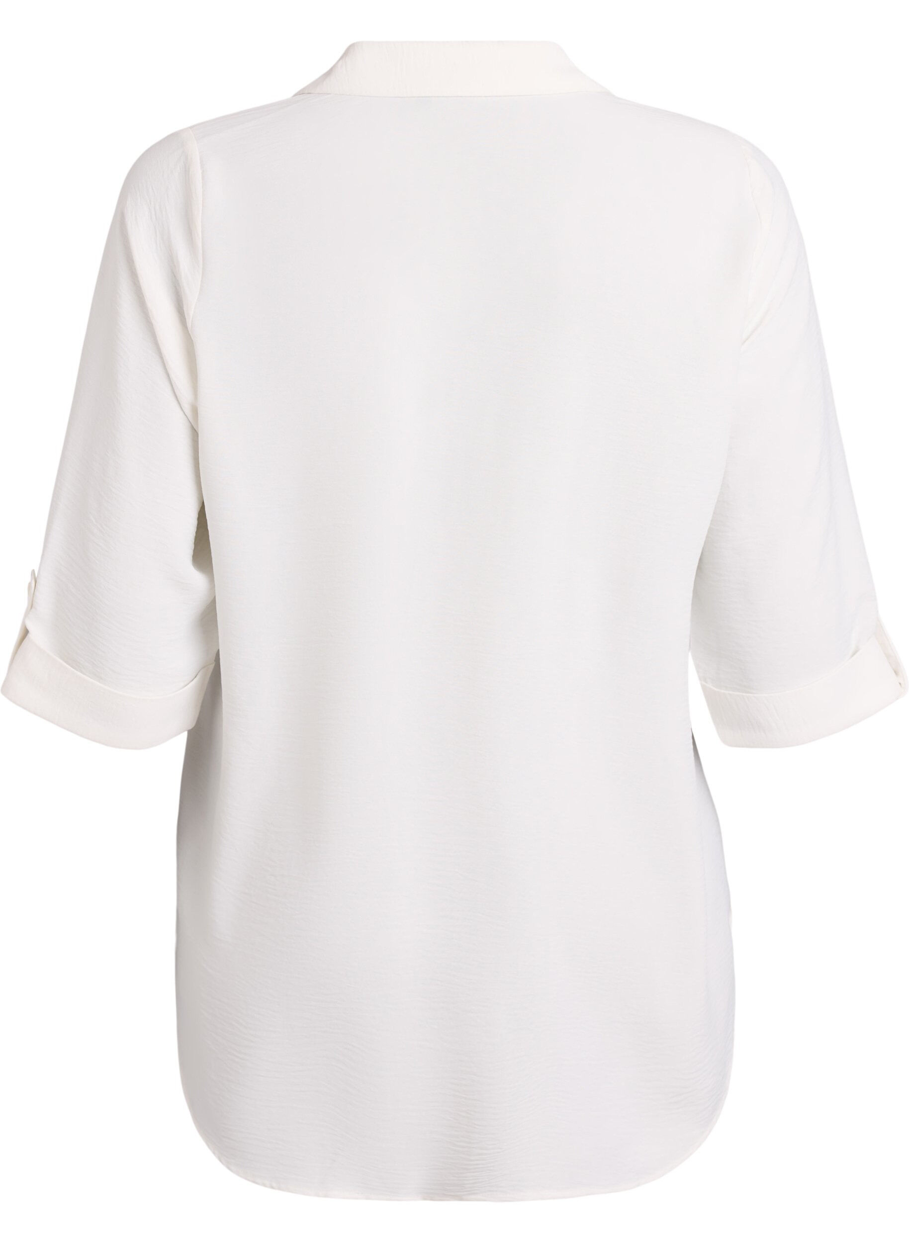 Zizzifashion FLASH - Shirt with chest pockets and 3/4 sleeves, Vanilla, Packshot image number 1