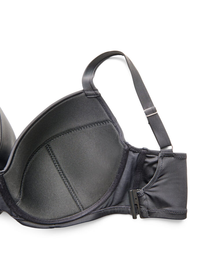 Underwired bikini top with high support, Black, Packshot