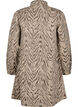 Long-sleeved denim dress with zebra print, Brown Zebra AOP, Packshot image number 1