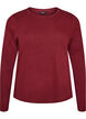 Long-sleeved basic T-shirt with round neck, Red, Packshot image number 0