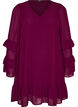 Short dress with sheer ruffle sleeves, Purple, Packshot image number 0