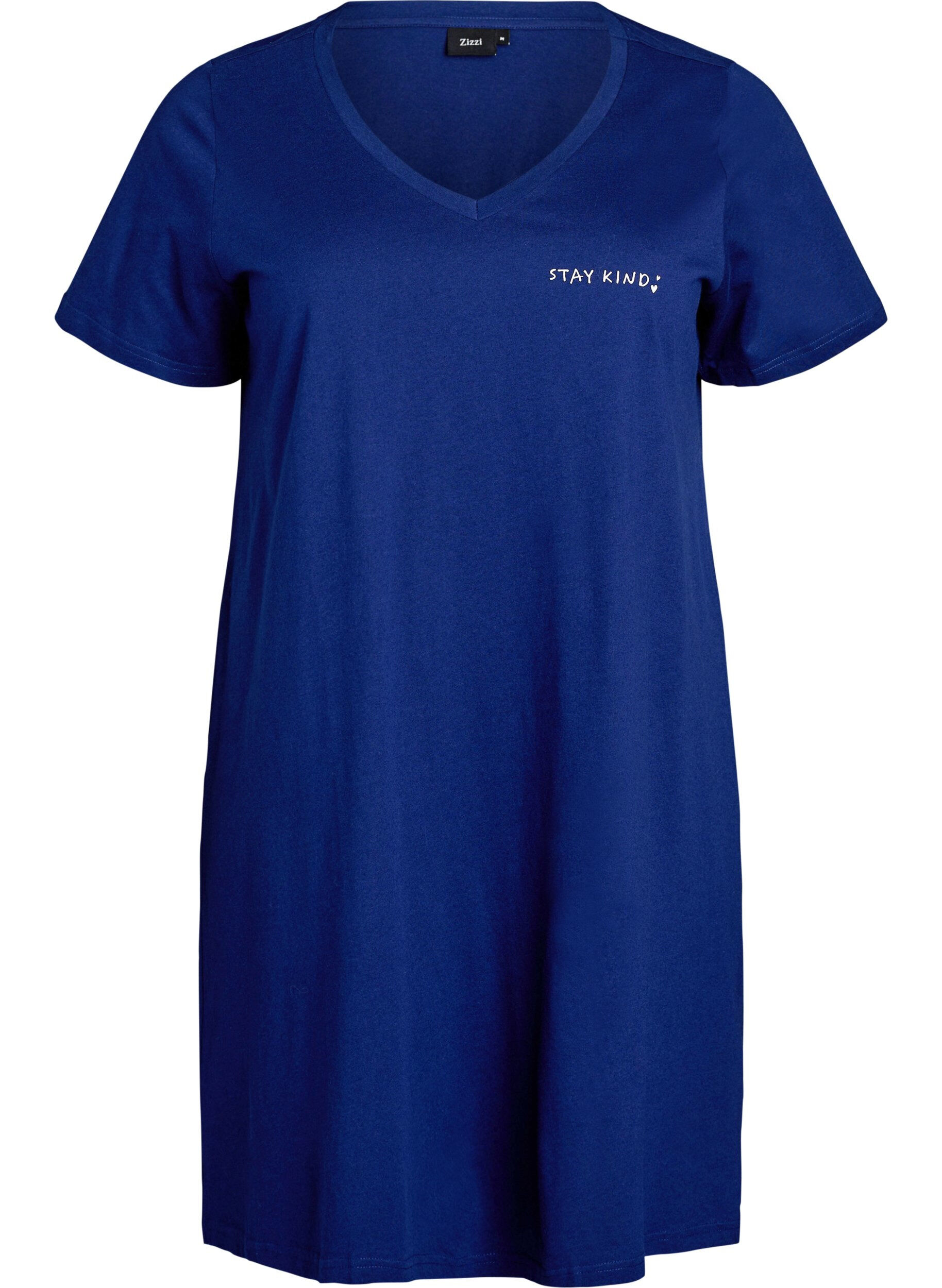 Organic cotton nightdress with V-neck