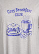 Short sleeve nightgown with text print, Grey, Packshot image number 2