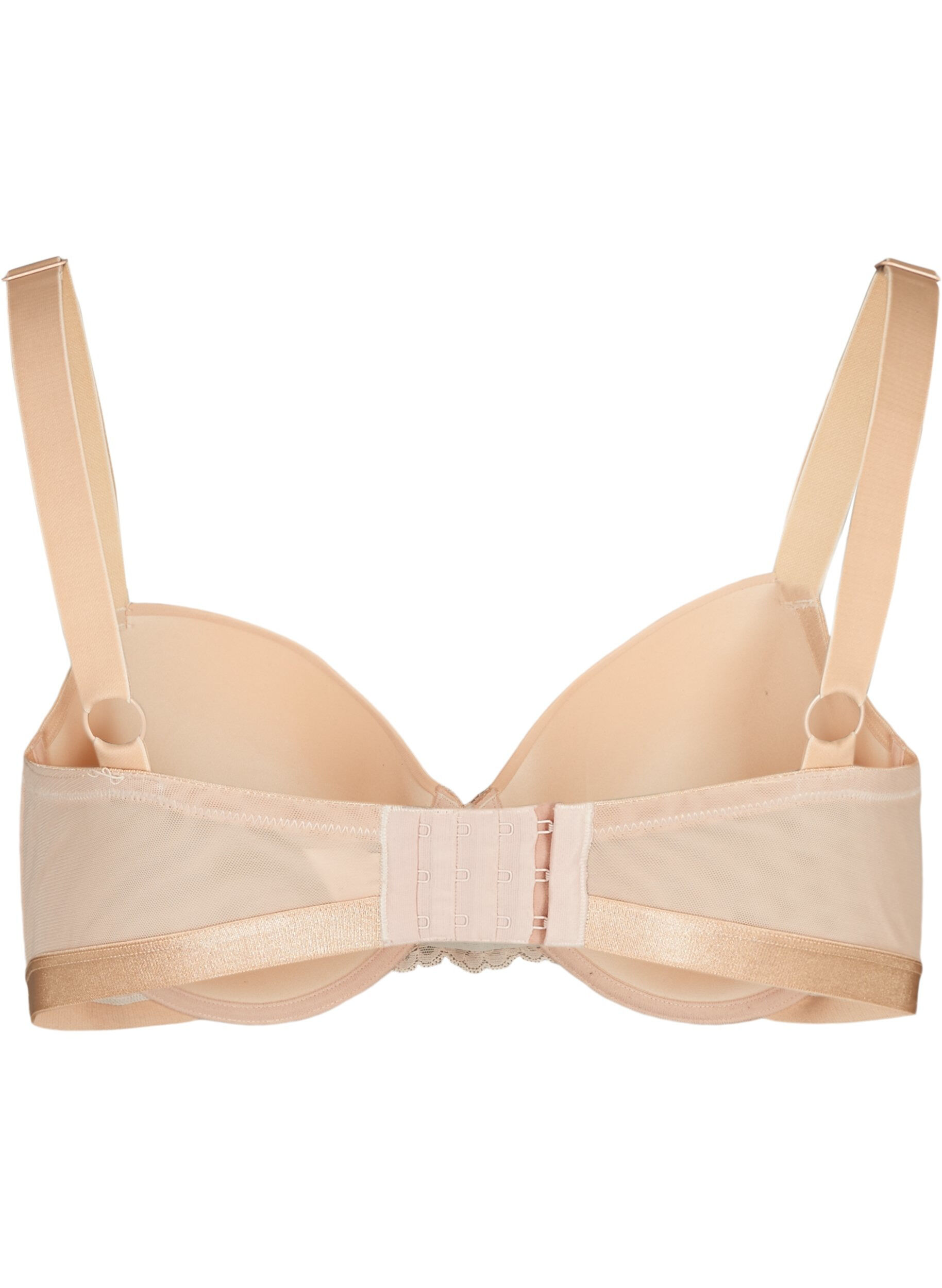 Zizzifashion Molded bra with mesh, Beige, Packshot image number 1