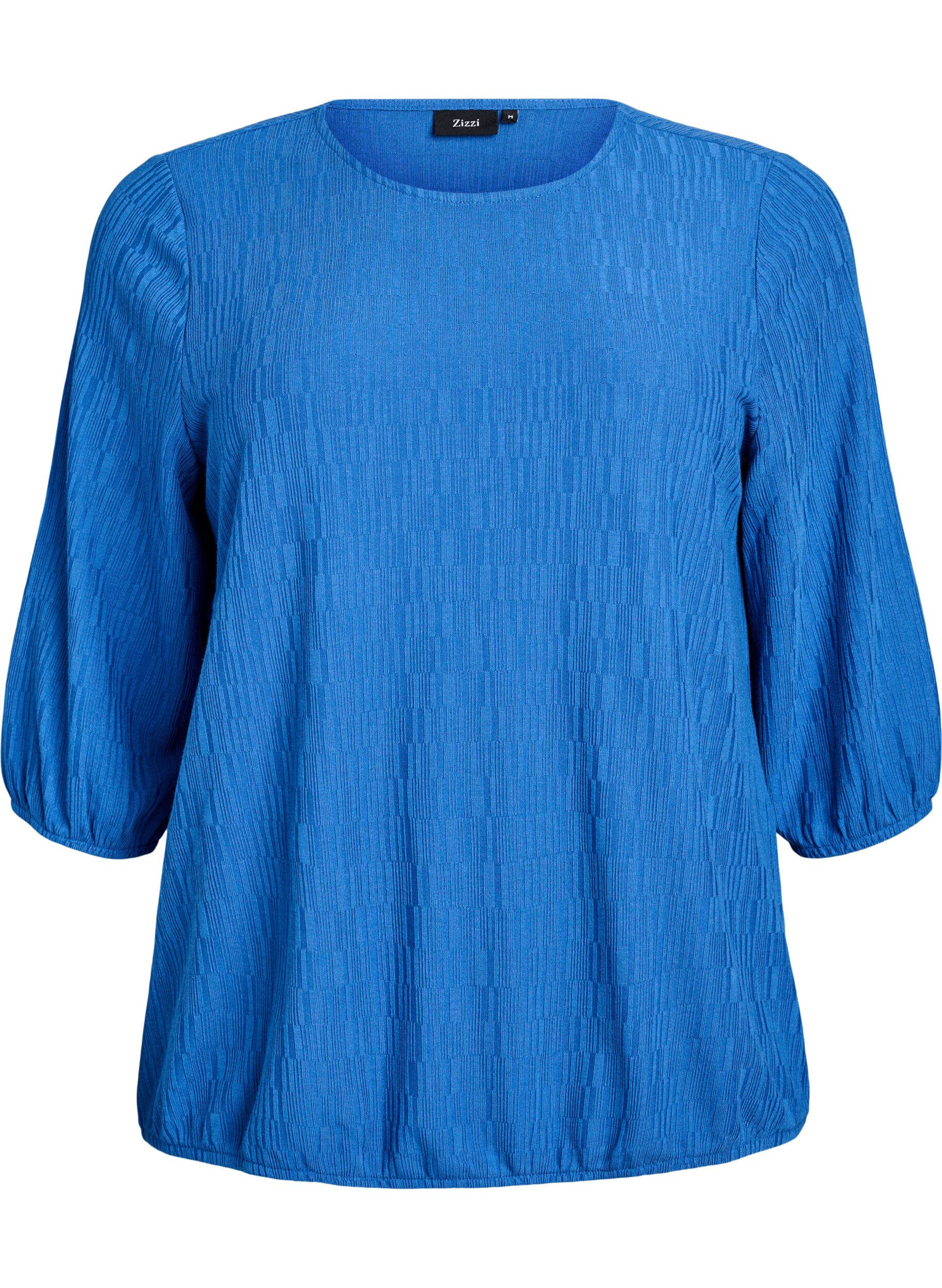 Blouse with texture and 3/4 sleeves