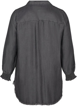 Long-sleeved lyocell shirt, Grey Denim, Packshot image number 1