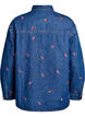 Denim shirt with embroidered strawberries, Blue, Packshot image number 1