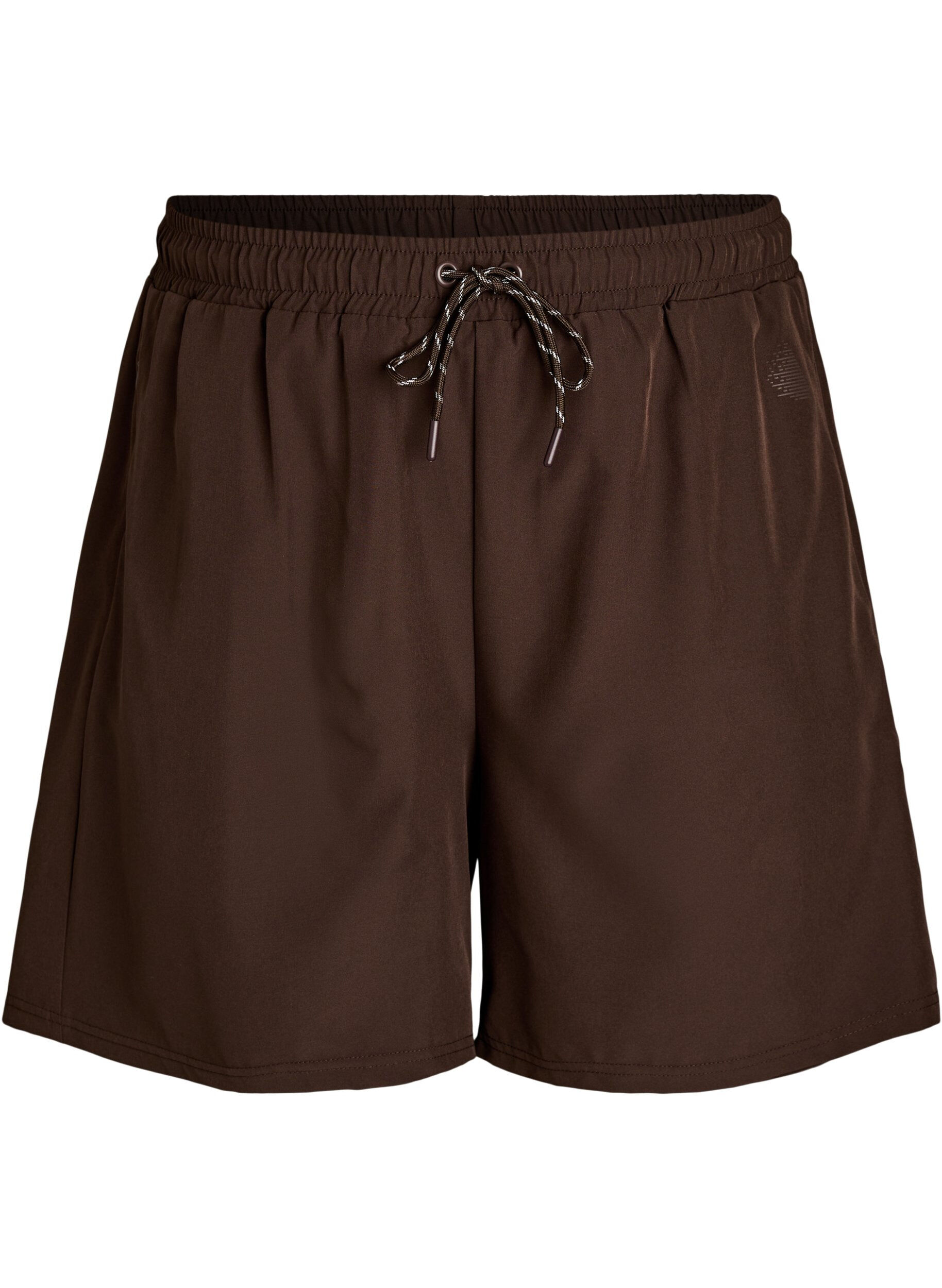 Zizzifashion Training shorts with inner shorts and a phone pocket, Brown, Packshot image number 0
