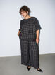 Checked wide-leg trousers, Black, Model image number 0