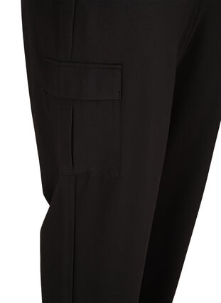 Cargo trousers with big pockets, Black, Packshot image number 3