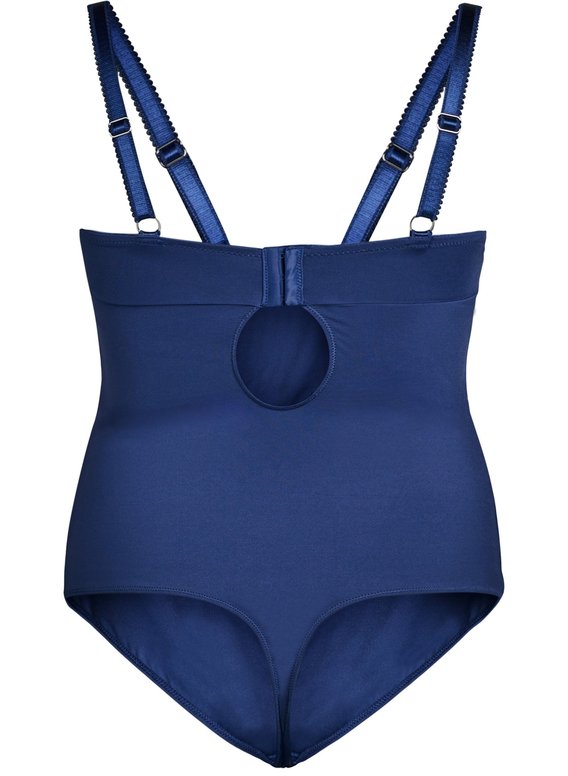 Zizzifashion Bodystocking with underwire and lace, Blue, Packshot image number 1