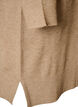 Short knitted dress with raglan sleeves and a centre seam, Beige, Packshot image number 3