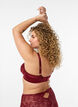 Full coverage bra in shiny microfibre, Dark Bordeaux, Model image number 2