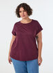 Short sleeved cotton blend t-shirt, Red, Model image number 0