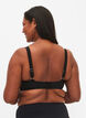 Bikini top with drape front, Black, Model image number 2