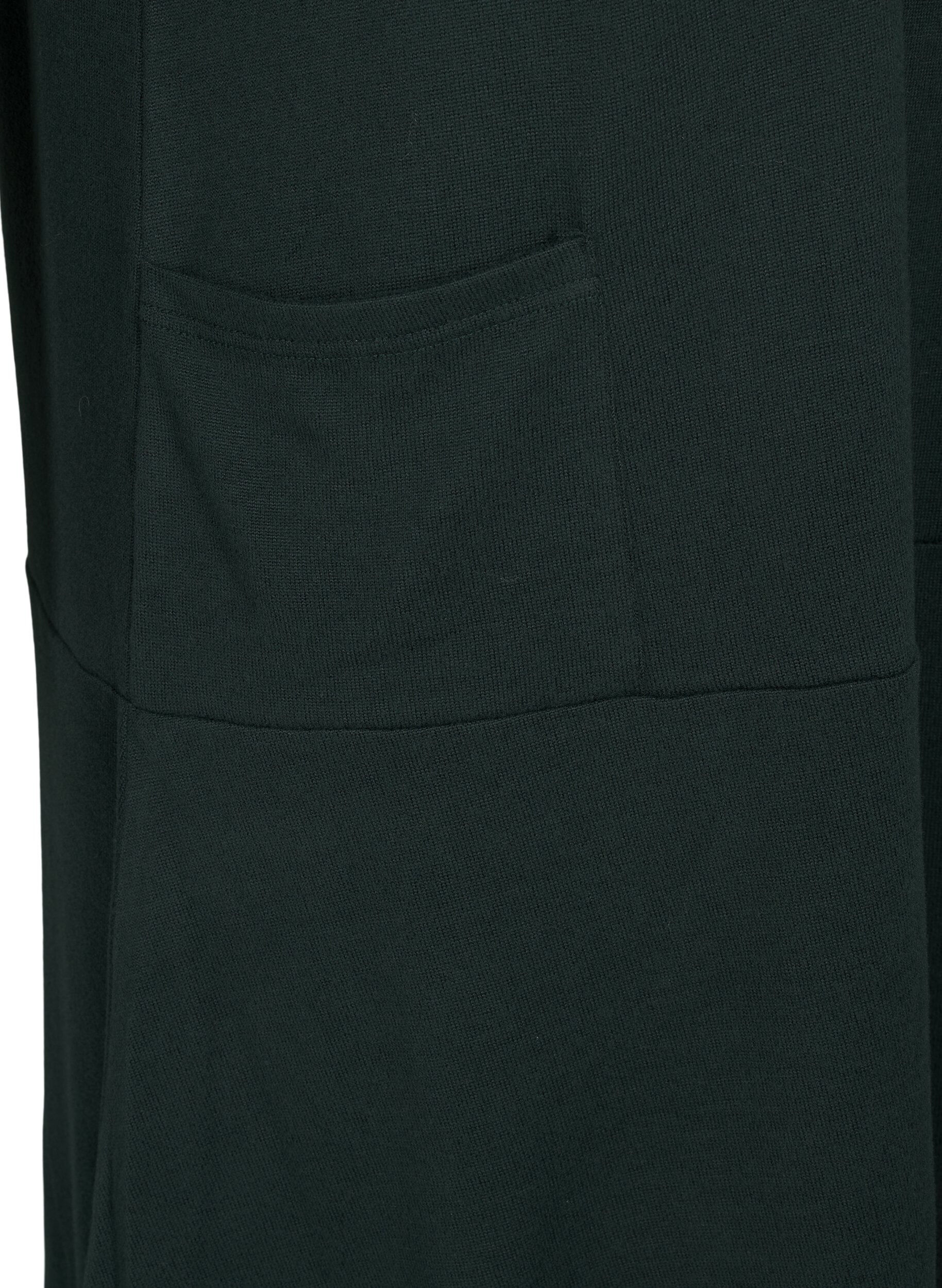 Zizzifashion Jersey dress with high neck and pockets, Green, Packshot image number 3