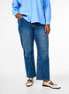 High-waisted Gemma jeans with a regular fit, Blue, Model image number 2
