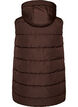 Long vest with hood and pockets, Brown, Packshot image number 1