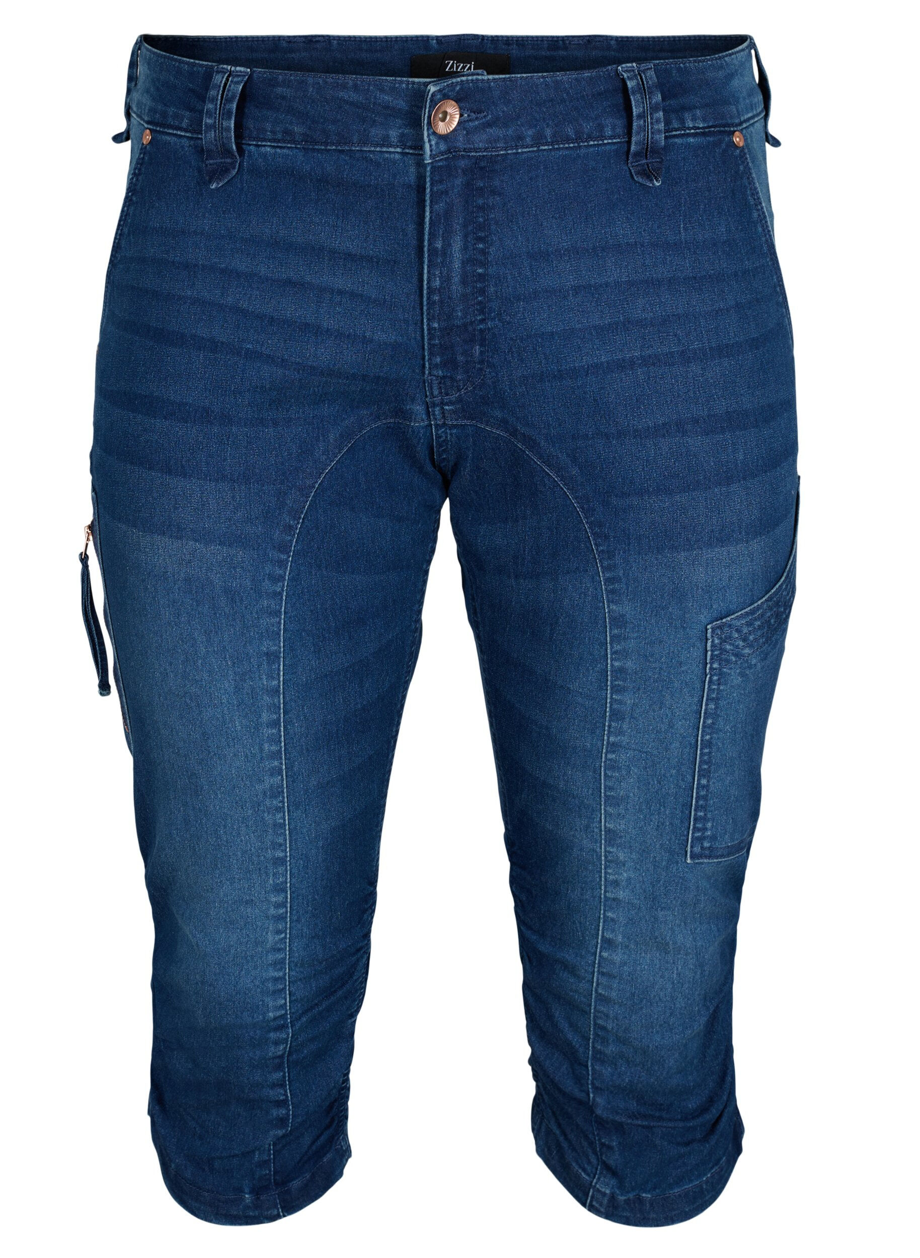 Slim fit capri jeans with pockets