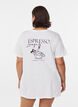 Long night T-shirt in organic cotton with print, White, Model image number 0