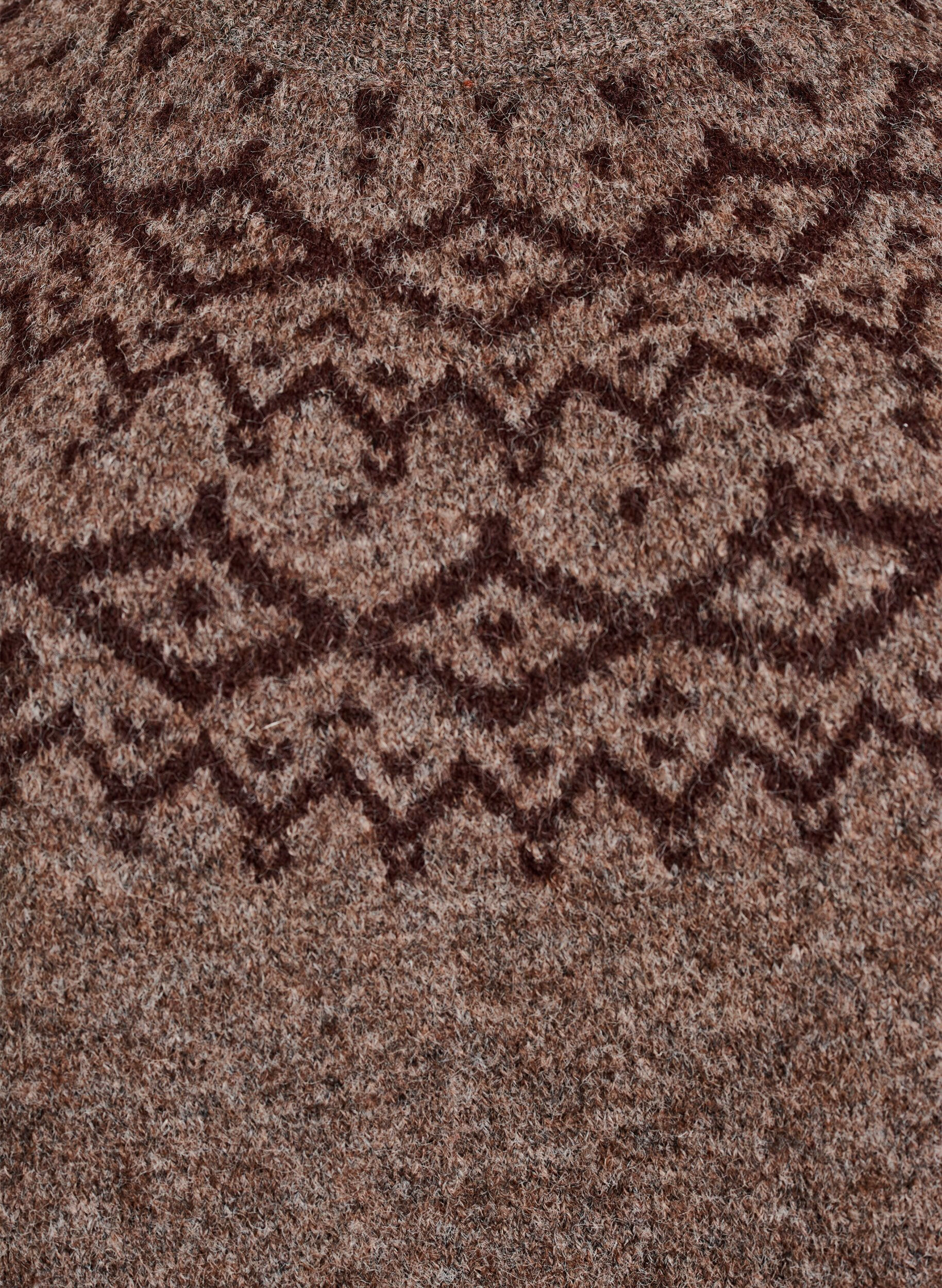 ZizzifashionJumper with Nordic pattern, Brown, Packshot image number 2