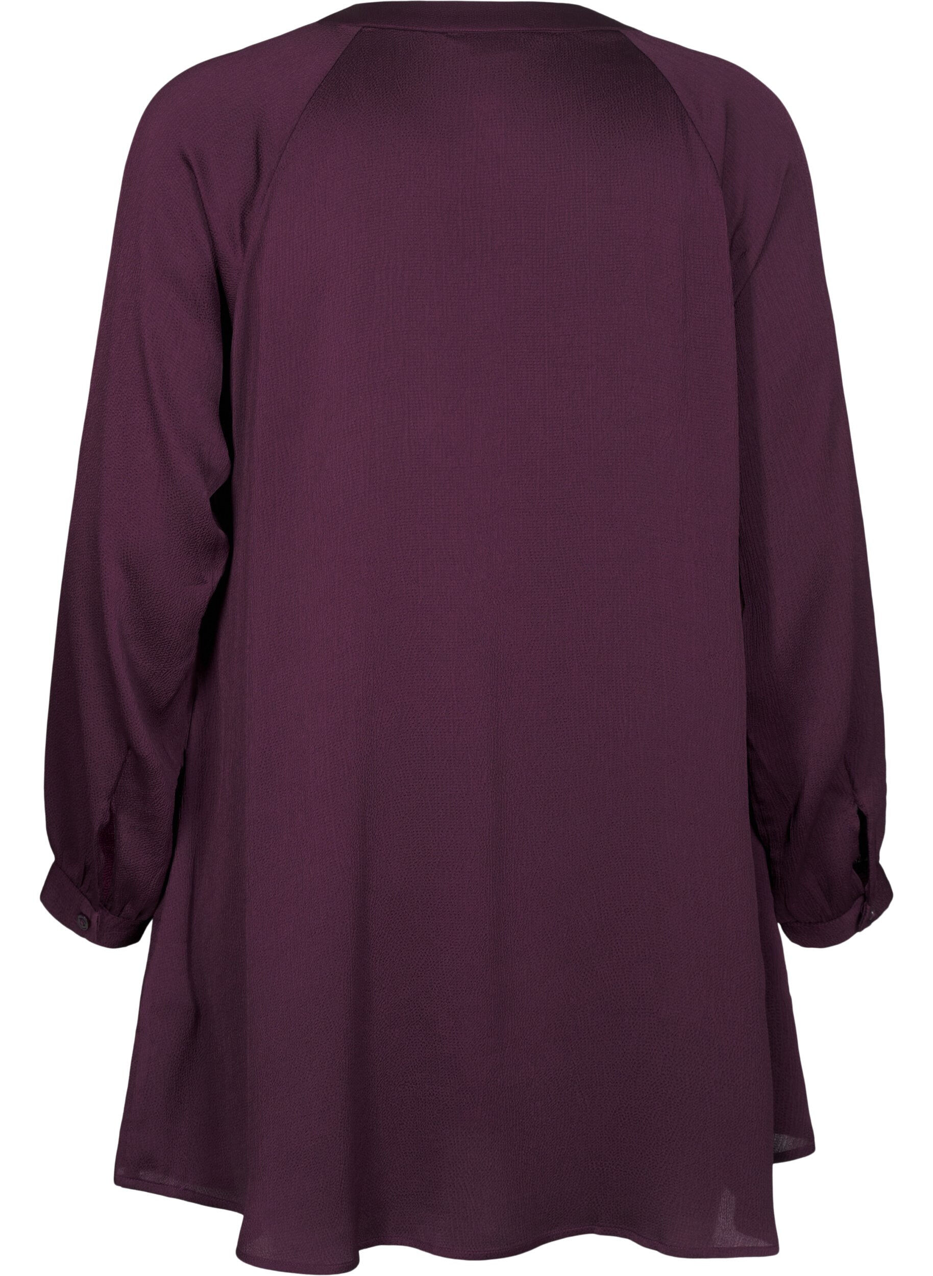 Zizzifashion Long shirt with buttons and long sleeves, Potent Purple, Packshot image number 1