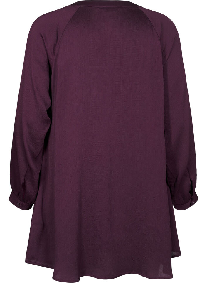 Long shirt with buttons and long sleeves, Potent Purple, Packshot image number 1