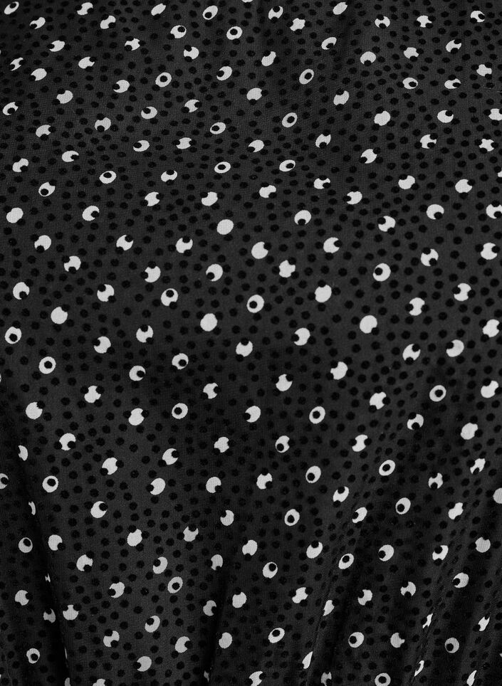 Midi dress in chiffon with dotted pattern, Black, Packshot image number 2