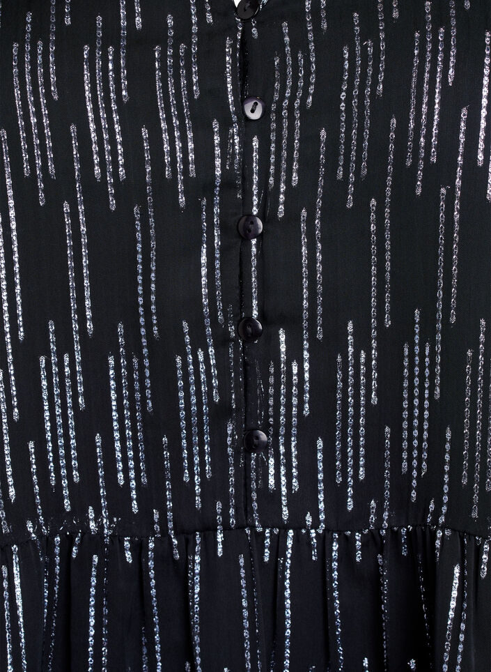 Short party dress with glitter pattern, Black, Packshot image number 2