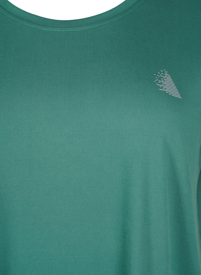 Solid-coloured workout T-shirt, Green, Packshot image number 2