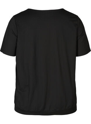 Top with short sleeves, Black, Packshot image number 1