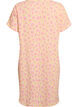 Short dress with a crinkled texture and short sleeves, Yellow, Packshot image number 1