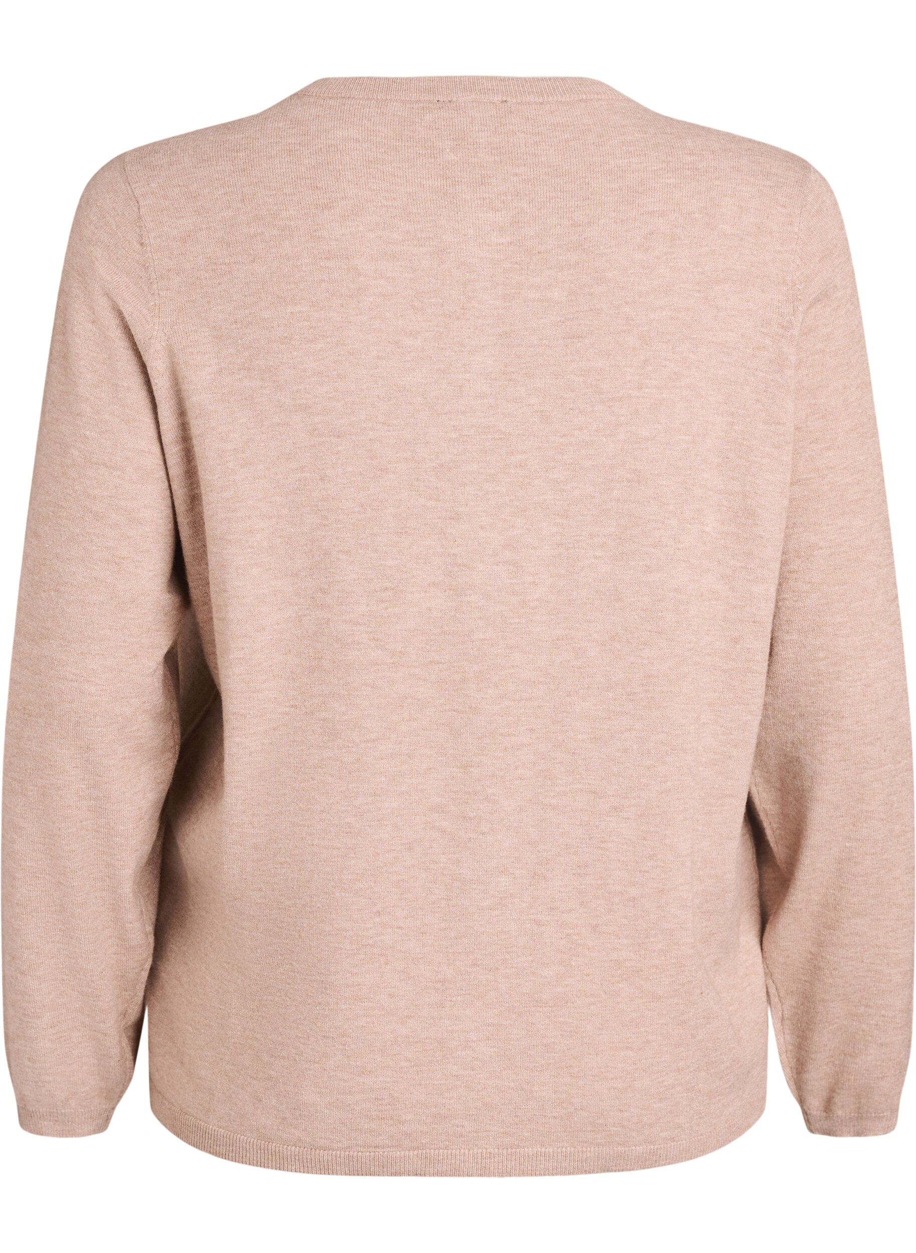 ZizzifashionCardigan with round buttons, Beige, Packshot image number 1