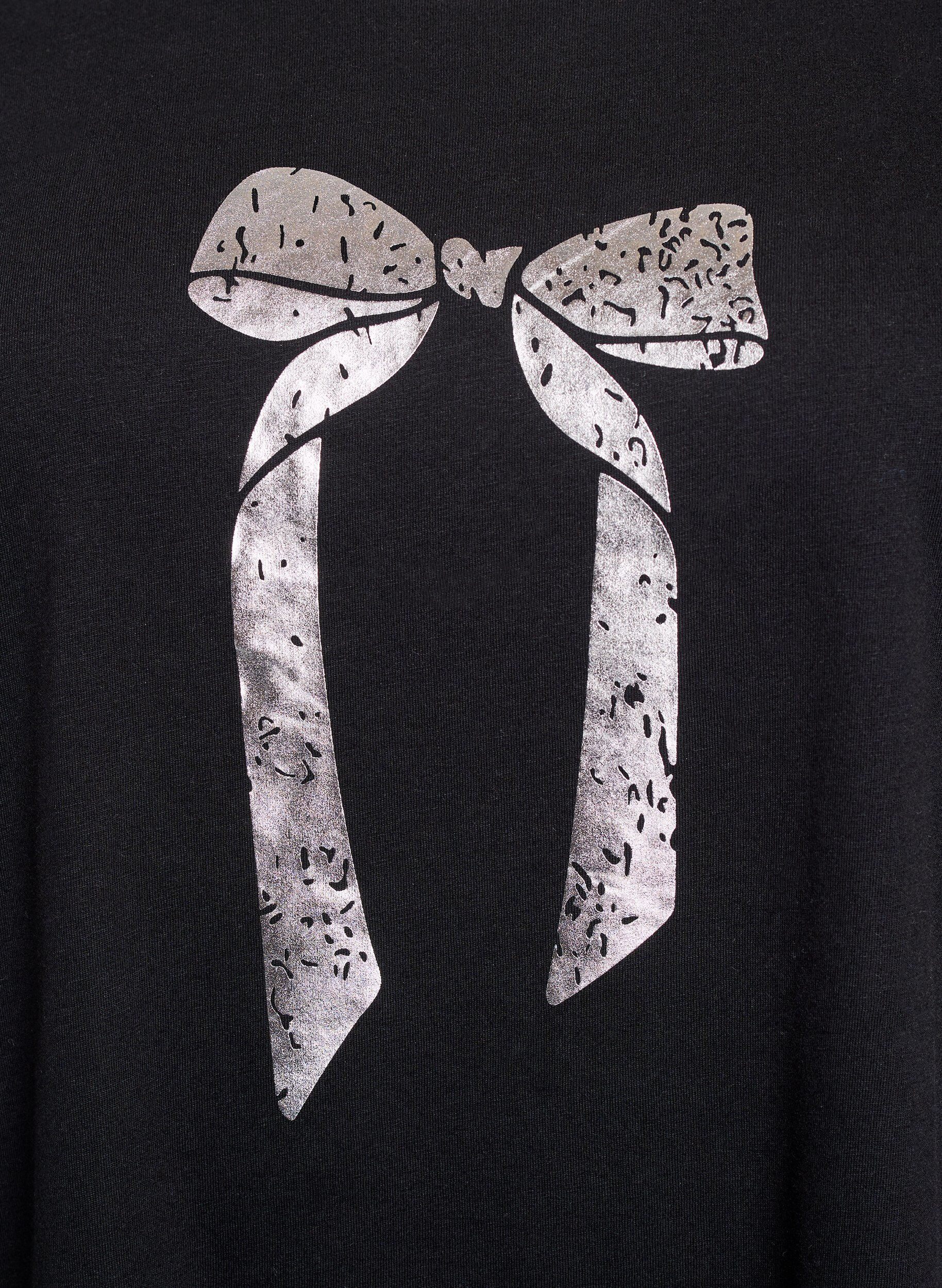 Zizzifashion T-shirt with motif, Black, Packshot image number 2