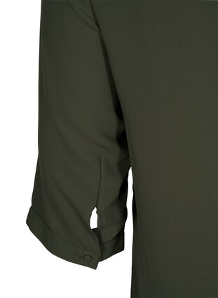 Blouse with 3/4-length sleeves and asymmetric hem, Deep Depths, Packshot image number 3